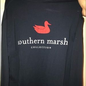 Size L Southern Marsh Navy T-shirt